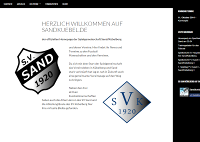 Website SG Sand-Kübelberg