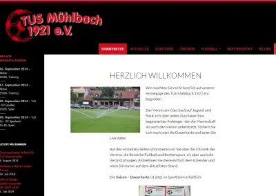 Website TuS Mühlbach