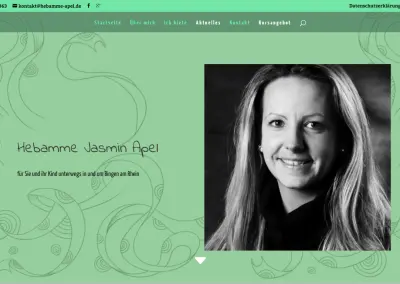 Eine Webseite für Hebamme Jasmin Apel